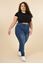 Picture of PLUS SIZE RHINE STONES SLIM JEANS SUPER STRETCH